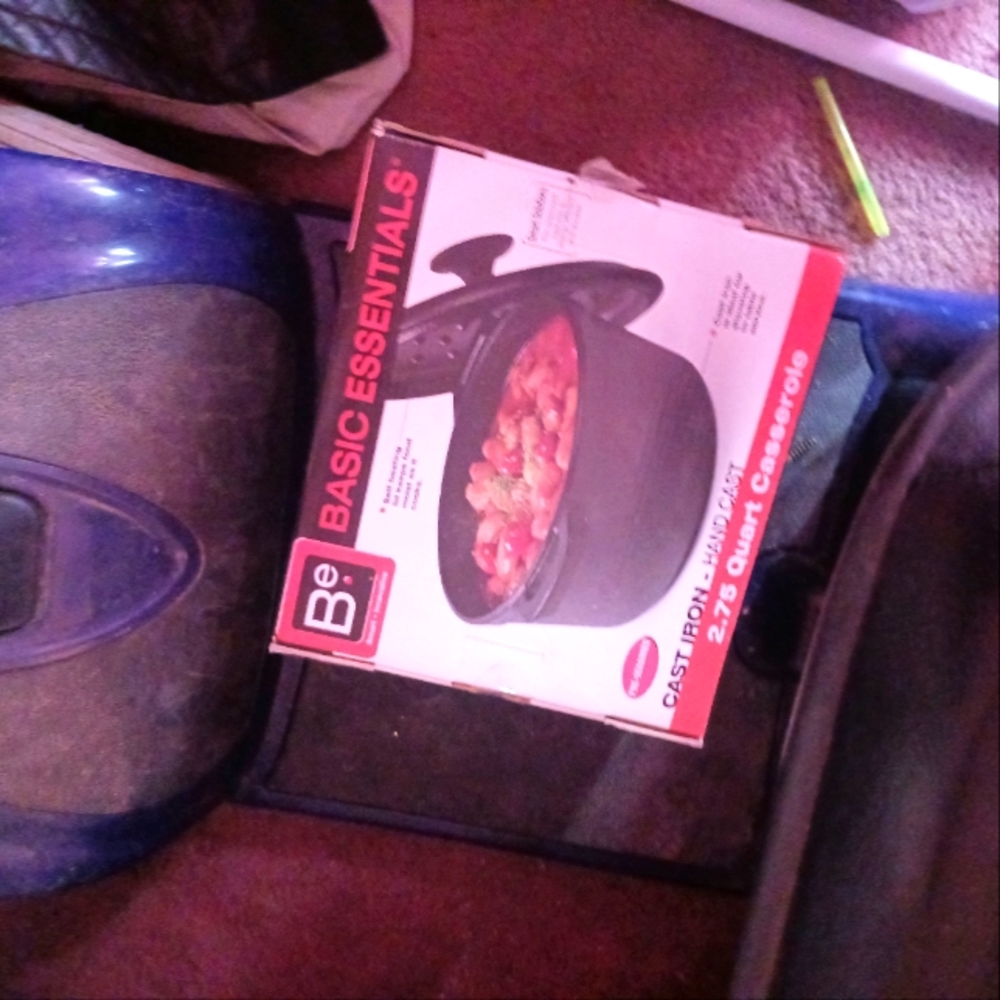 Basic essentials cast iron  casserole dish